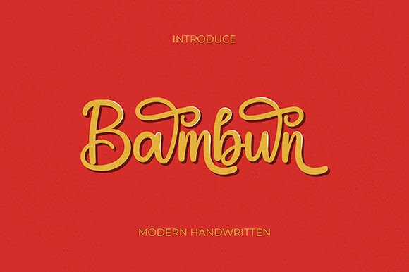 Bambun: A Handwritten Font for Elegant Design