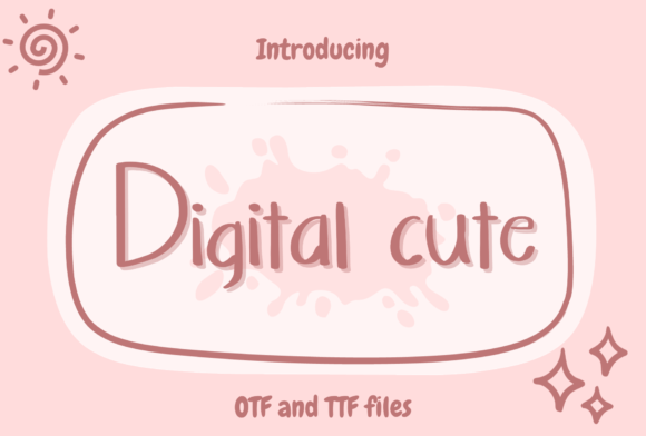 Digital Cute Font for Business