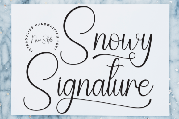 Snowy Signature: A Bold Script for Creative Projects