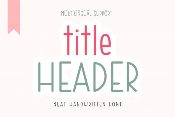 Title Header Font: Elegant Script for Business Branding